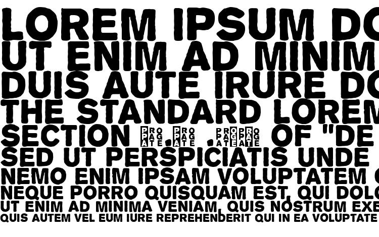 specimens Propaganda font, sample Propaganda font, an example of writing Propaganda font, review Propaganda font, preview Propaganda font, Propaganda font