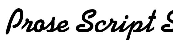 Prose Script SSi Bold font, free Prose Script SSi Bold font, preview Prose Script SSi Bold font