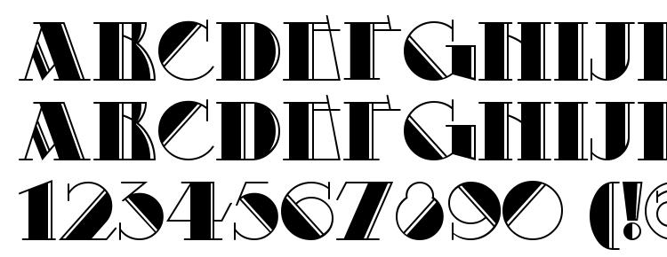 glyphs Prospect Deco font, сharacters Prospect Deco font, symbols Prospect Deco font, character map Prospect Deco font, preview Prospect Deco font, abc Prospect Deco font, Prospect Deco font