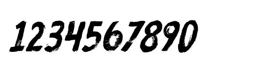 ProtestPaint BB Italic Font, Number Fonts