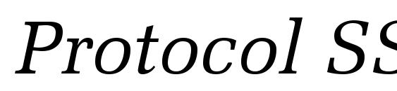 Protocol SSi Italic font, free Protocol SSi Italic font, preview Protocol SSi Italic font