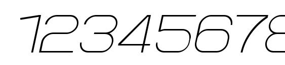 ProtoFet LightItalic Font, Number Fonts