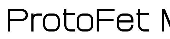 ProtoFet Medium Font