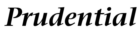 Prudential Bold Italic Font