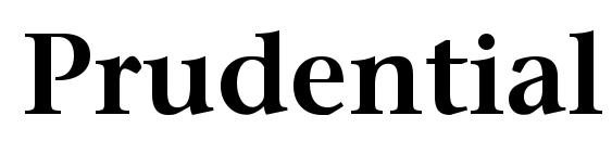 Prudential Bold Font