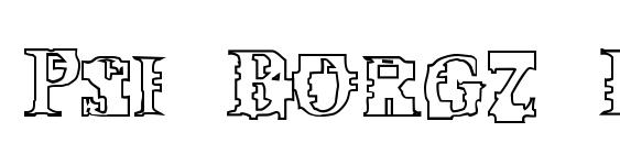 Psi Borgz Hollow font, free Psi Borgz Hollow font, preview Psi Borgz Hollow font