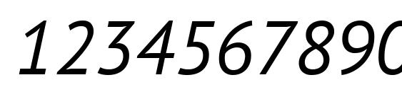 PT Sans Italic Font, Number Fonts