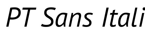 шрифт PT Sans Italic, бесплатный шрифт PT Sans Italic, предварительный просмотр шрифта PT Sans Italic