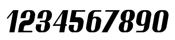 Ptarmigan Condensed Italic Font, Number Fonts