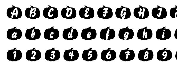 glyphs Pumpkinese font, сharacters Pumpkinese font, symbols Pumpkinese font, character map Pumpkinese font, preview Pumpkinese font, abc Pumpkinese font, Pumpkinese font