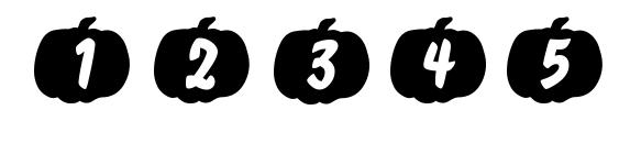 Pumpkinese Font, Number Fonts