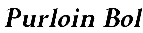 Purloin Bold Italic font, free Purloin Bold Italic font, preview Purloin Bold Italic font