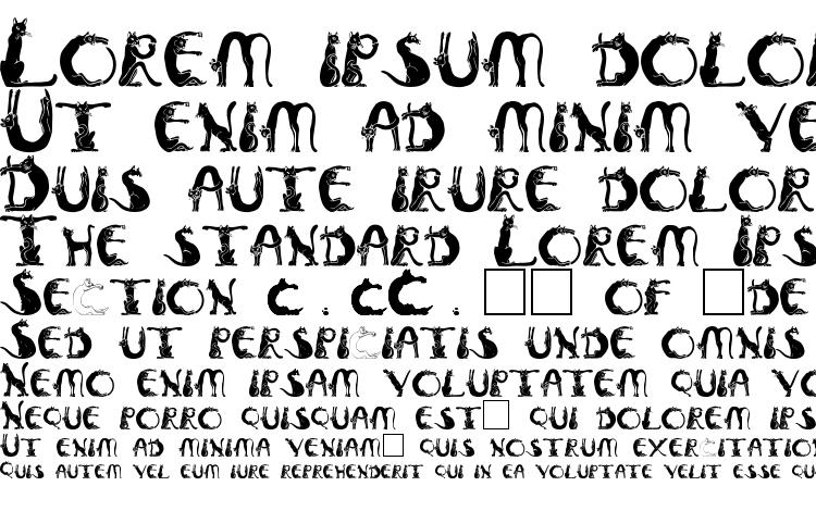 specimens PussyfootA font, sample PussyfootA font, an example of writing PussyfootA font, review PussyfootA font, preview PussyfootA font, PussyfootA font