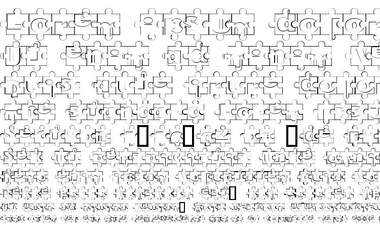 образцы шрифта Puzzle Pieces Outline, образец шрифта Puzzle Pieces Outline, пример написания шрифта Puzzle Pieces Outline, просмотр шрифта Puzzle Pieces Outline, предосмотр шрифта Puzzle Pieces Outline, шрифт Puzzle Pieces Outline