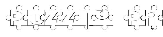 Puzzle Pieces Outline Font