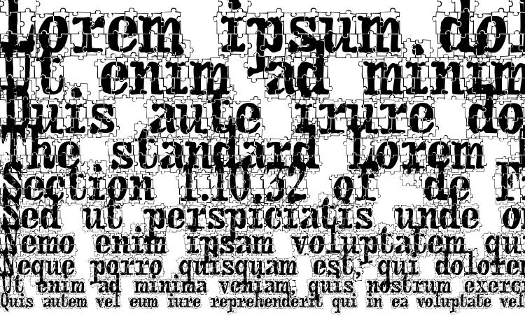 specimens puzzleface font, sample puzzleface font, an example of writing puzzleface font, review puzzleface font, preview puzzleface font, puzzleface font