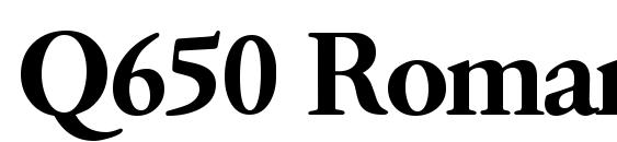 Шрифт Q650 Roman Regular