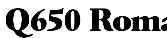 Q650 Roman Xbold Regular Font