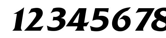 QuadratSerial BoldItalic Font, Number Fonts