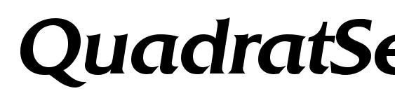 QuadratSerial Medium Italic Font