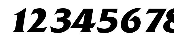 QuadratSerial Xbold Italic Font, Number Fonts