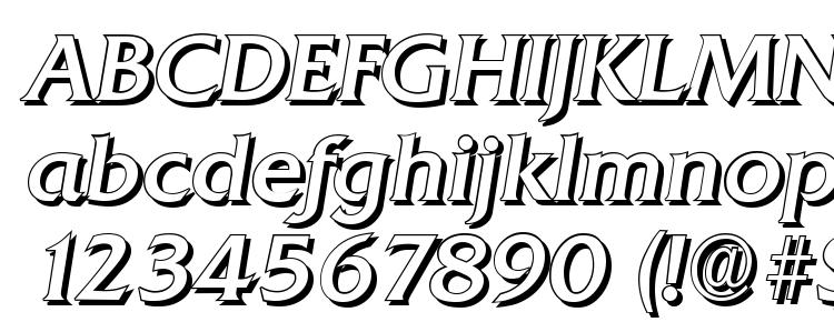 glyphs QuadratShadow Italic font, сharacters QuadratShadow Italic font, symbols QuadratShadow Italic font, character map QuadratShadow Italic font, preview QuadratShadow Italic font, abc QuadratShadow Italic font, QuadratShadow Italic font
