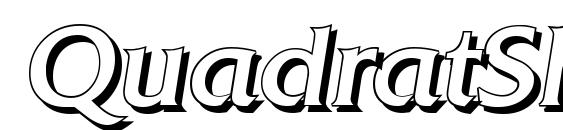 QuadratShadow Italic font, free QuadratShadow Italic font, preview QuadratShadow Italic font