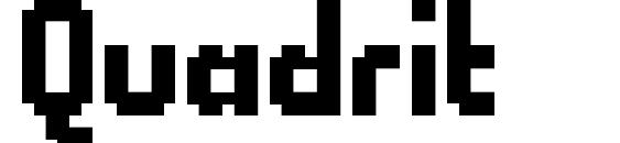 Quadrit font, free Quadrit font, preview Quadrit font