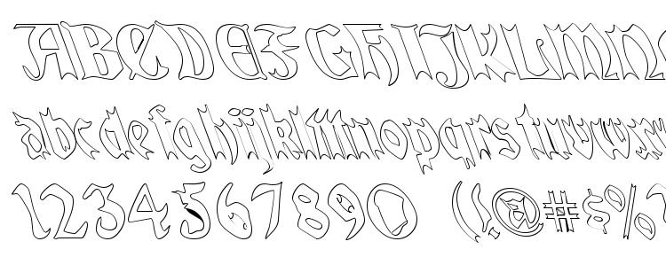 glyphs QuaelGothicHollowLefty font, сharacters QuaelGothicHollowLefty font, symbols QuaelGothicHollowLefty font, character map QuaelGothicHollowLefty font, preview QuaelGothicHollowLefty font, abc QuaelGothicHollowLefty font, QuaelGothicHollowLefty font