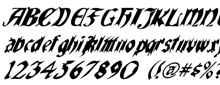 glyphs QuaelGothicItalics font, сharacters QuaelGothicItalics font, symbols QuaelGothicItalics font, character map QuaelGothicItalics font, preview QuaelGothicItalics font, abc QuaelGothicItalics font, QuaelGothicItalics font