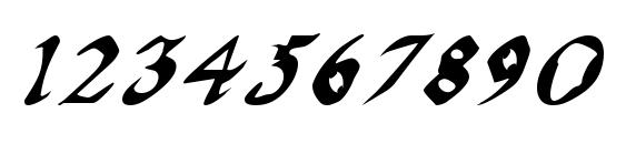 QuaelGothicItalicsCondensed Font, Number Fonts