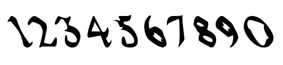 QuaelGothicLeftyCondensed Font, Number Fonts