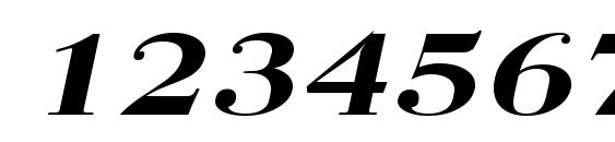 QuantasBroadExtrabold Italic Font, Number Fonts