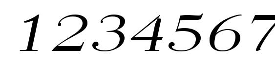 QuantasBroadLight Italic Font, Number Fonts