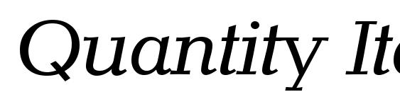 Quantity Italic Font