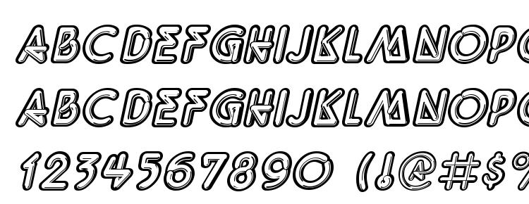 glyphs QuarkNeon Italic font, сharacters QuarkNeon Italic font, symbols QuarkNeon Italic font, character map QuarkNeon Italic font, preview QuarkNeon Italic font, abc QuarkNeon Italic font, QuarkNeon Italic font