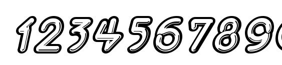 QuarkNeon Italic Font, Number Fonts