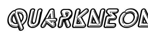 QuarkNeon Italic font, free QuarkNeon Italic font, preview QuarkNeon Italic font