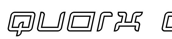 шрифт Quarx outline italic, бесплатный шрифт Quarx outline italic, предварительный просмотр шрифта Quarx outline italic