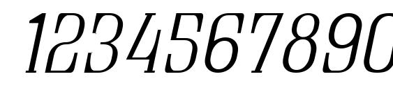 Quastic Kaps Thin Italic Font, Number Fonts