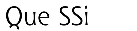 шрифт Que SSi, бесплатный шрифт Que SSi, предварительный просмотр шрифта Que SSi