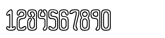 Queasy Outline (BRK) Font, Number Fonts