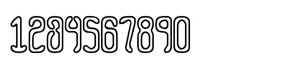 Queasy Outline BRK Font, Number Fonts