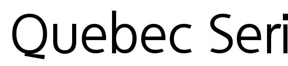 Quebec Serial Regular DB Font