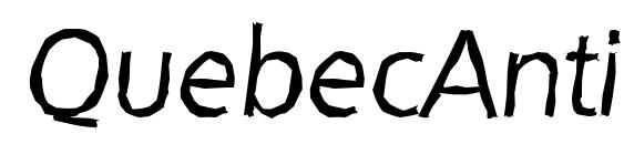 шрифт QuebecAntique Italic, бесплатный шрифт QuebecAntique Italic, предварительный просмотр шрифта QuebecAntique Italic