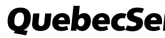 QuebecSerial Black Italic Font