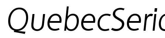 шрифт QuebecSerial Light Italic, бесплатный шрифт QuebecSerial Light Italic, предварительный просмотр шрифта QuebecSerial Light Italic