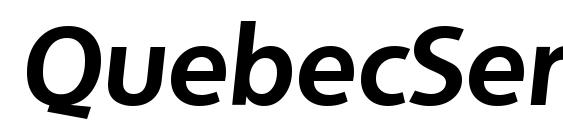 Шрифт QuebecSerial Xbold Italic