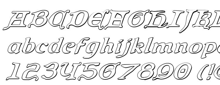 глифы шрифта Queen & Country 3D Italic, символы шрифта Queen & Country 3D Italic, символьная карта шрифта Queen & Country 3D Italic, предварительный просмотр шрифта Queen & Country 3D Italic, алфавит шрифта Queen & Country 3D Italic, шрифт Queen & Country 3D Italic