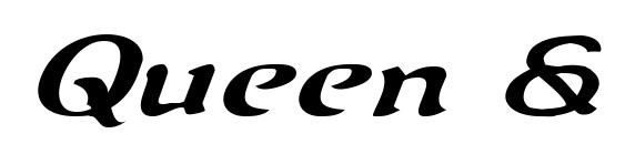 шрифт Queen & Country Expanded Italic, бесплатный шрифт Queen & Country Expanded Italic, предварительный просмотр шрифта Queen & Country Expanded Italic